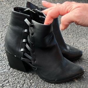 Black heeled booties